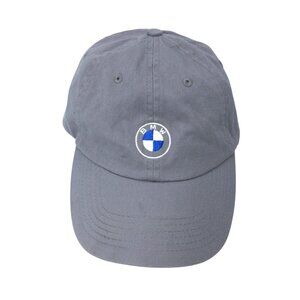 BMW Gray Cotton Baseball Cap Adjustable Strapback Adult Size
